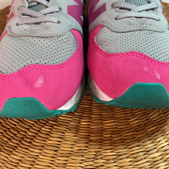 New Balance Grey Teal and Pink Sneakers - Picture 3 of 13